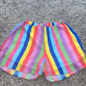 Colorful Striped Women's Shorts